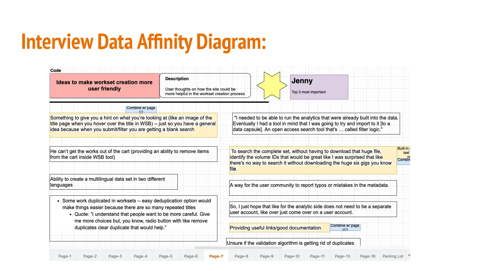 Qualitative user data