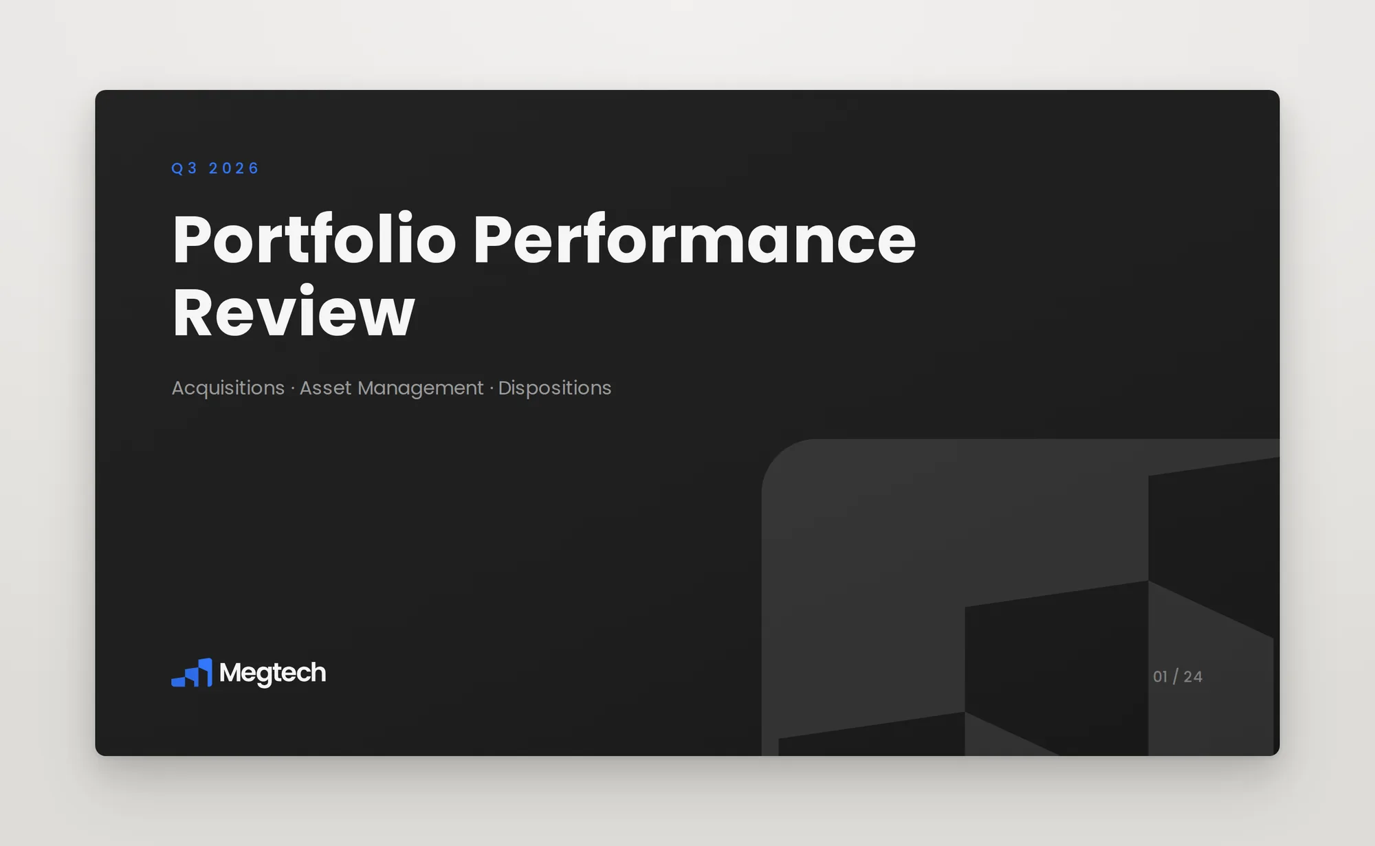 Presentation deck template